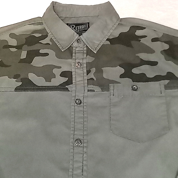 Retrofit..Long Sleeve Button Down..Sz S..Green - Picture 2 of 5